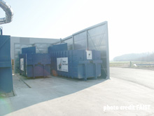 Noise barrier wall for industrial site