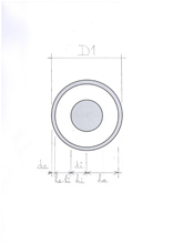 115 cylindrical silencer with central pod