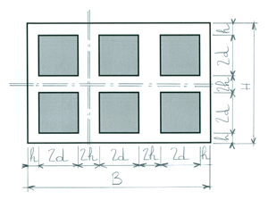 	
Rectangular silencer with discontinued splitters