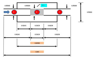 Reactive silencer: expansion chamber with a perforated tube, with a geometry optimized for the compromise between acoustic attenuation and pressure drop