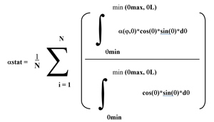 Formula for the computation of the random-incidence sound absorption factor/coefficient of a multilayer partition/wall using SILDIS<sup>®</sup> software.