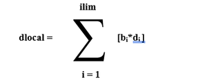 Formula for calculating the thickness parameter local using SILDIS<sup>®</sup> software